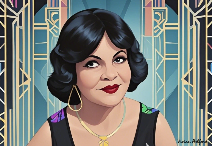 Art Deco Caricature Self-Portrait Wall