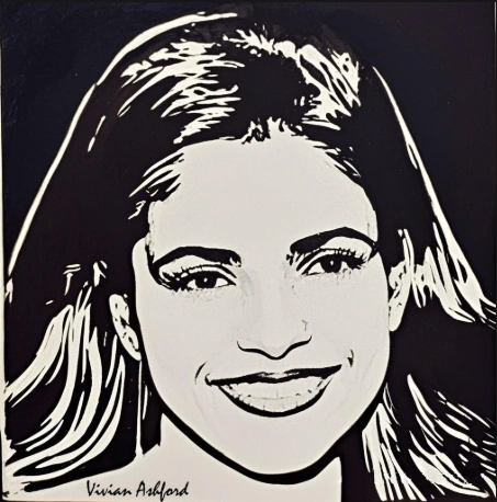 Artistic Stencil Portrait Wall